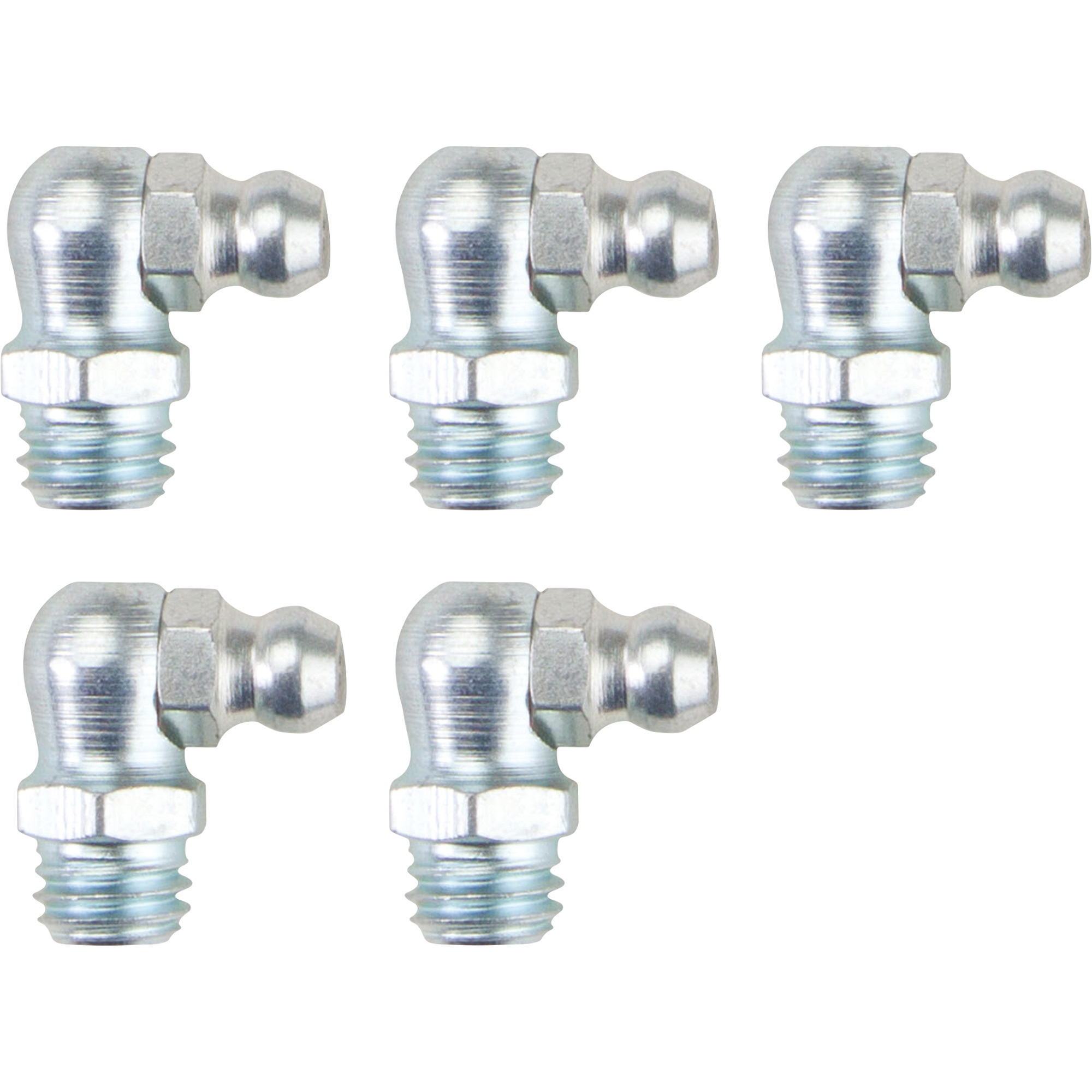 Roughneck 1/4in.-28 SAE LT Grease Fittings, 90° Angle, 5-Pc.